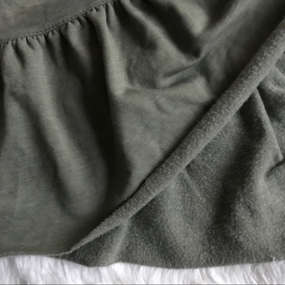 AEO DON’T ASK WHY Peplum Crop Olive Green Sweater - Picture 5 of 6